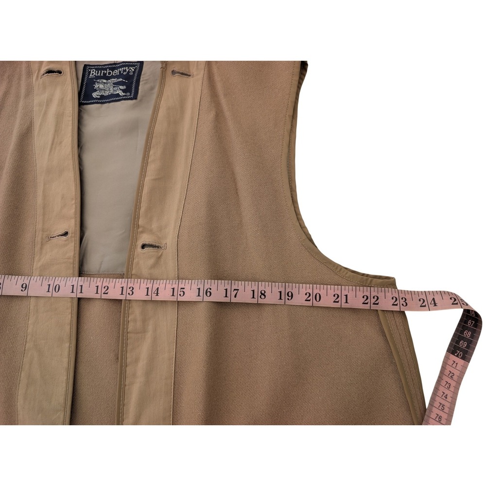 Burberrys Vintage 100% Wool Trench Coat Liner Camel Tan Replacement Women 23x42 - Picture 5 of 9